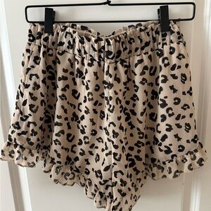 Francesca's Collections High Waist Leopard Print Shorts